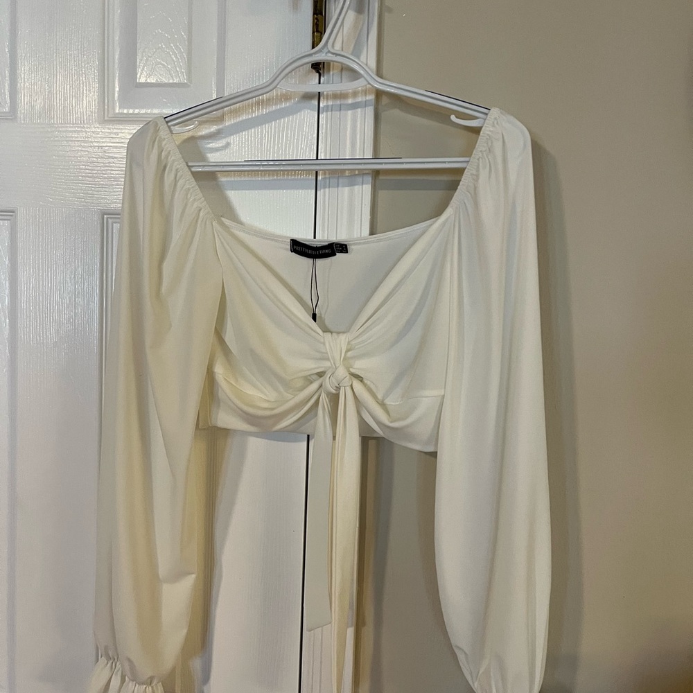 Short white blouse